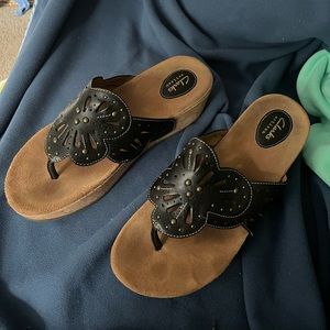 Clarks wedge sandals